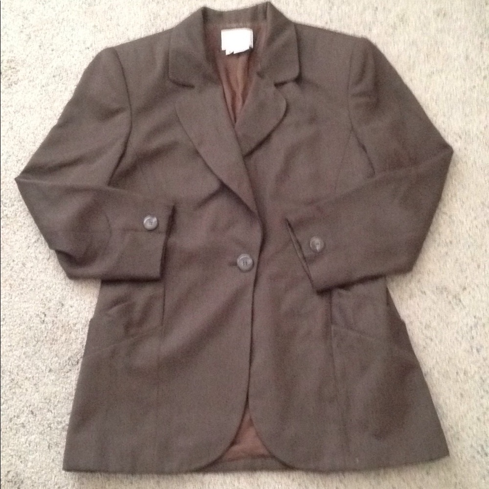 CASUAL CORNER Oversized Blazer Vintage Brown Size 6